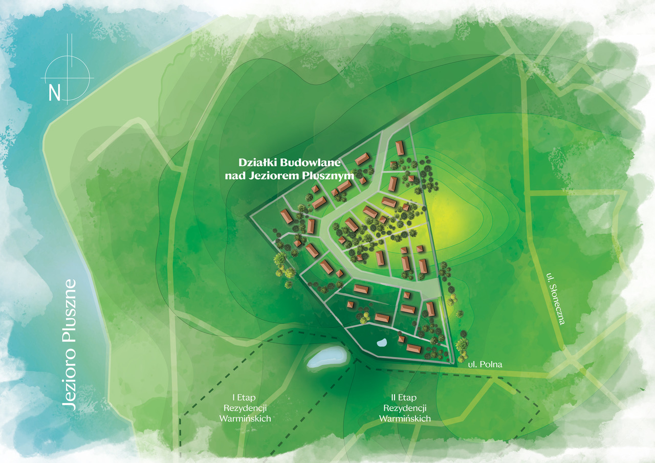 Mapa terenu działek — PZT